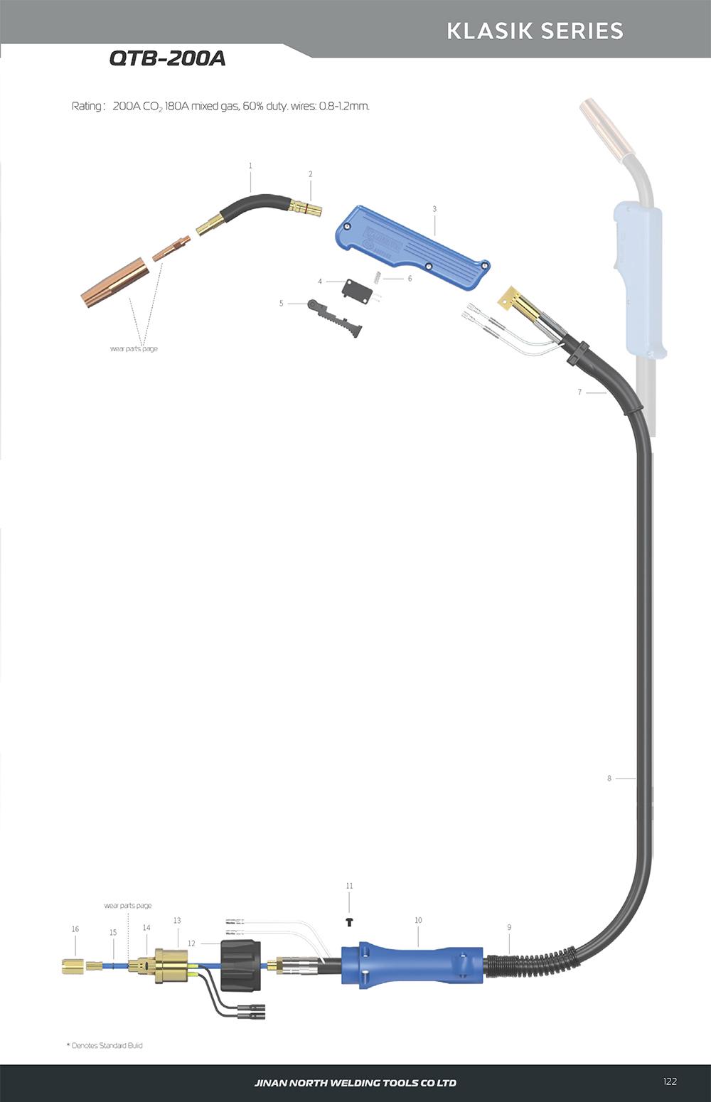 QTB-200A，MIG/MAG Welding Gun 