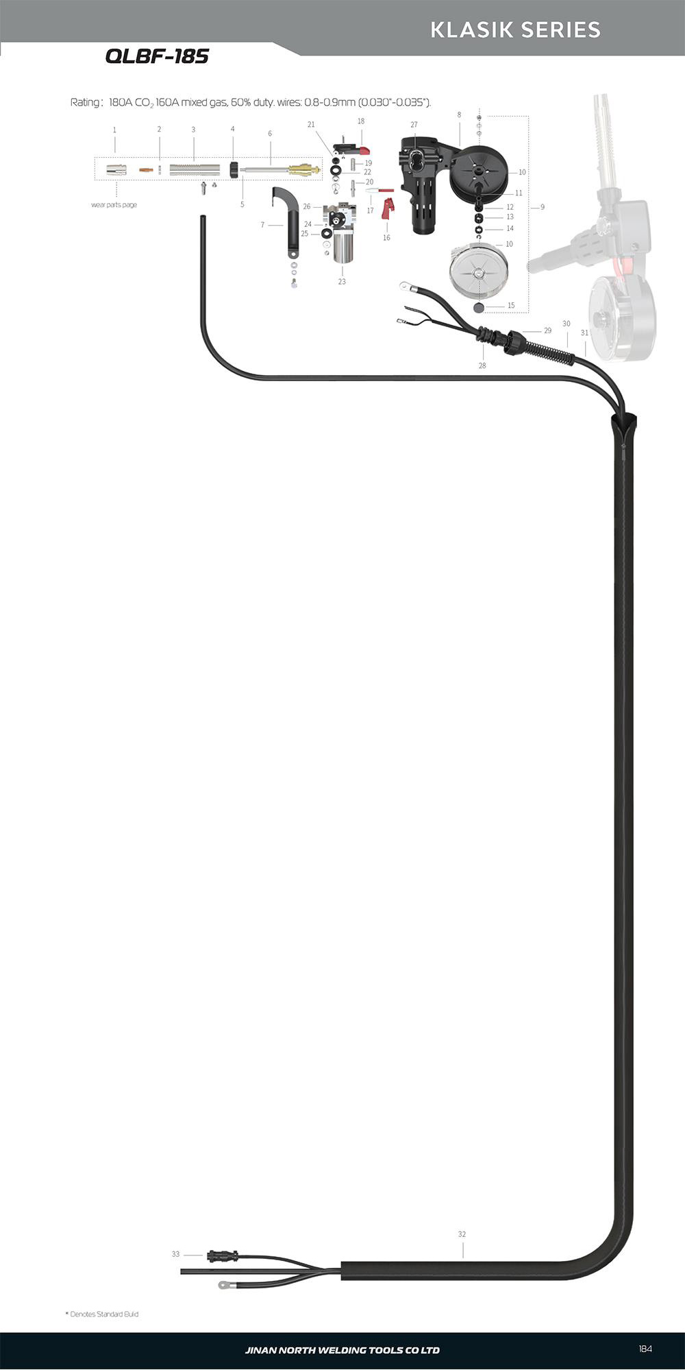 QLBF-185，MIG/MAG Welding Gun 